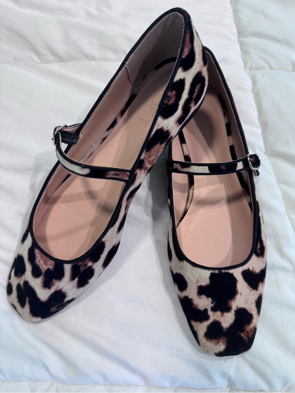LOFT Leopard Print Mary Jane Flats in Tan and Black - Women's Ballet Loafers